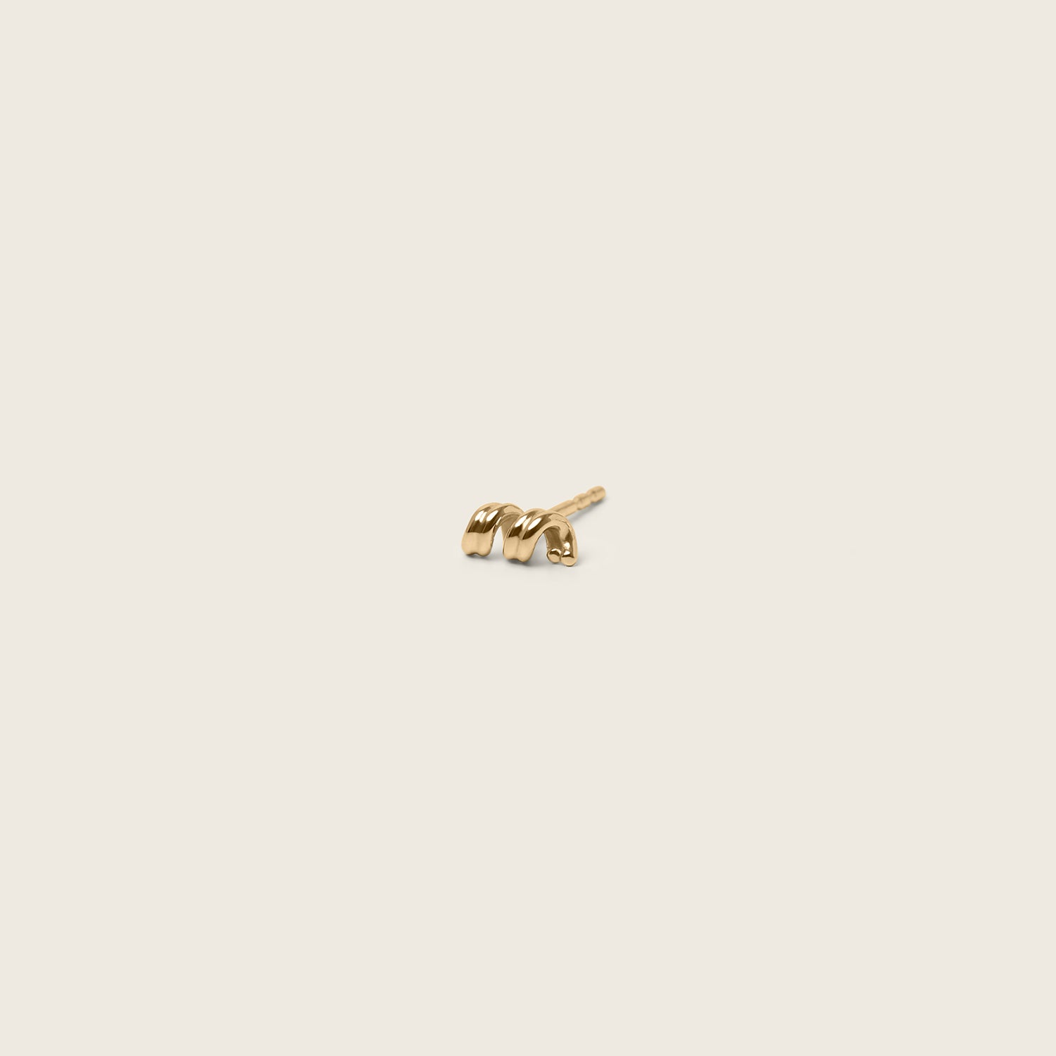 Stilnest Spiral Ohrstecker Single 585 Gold 14k Massivgold