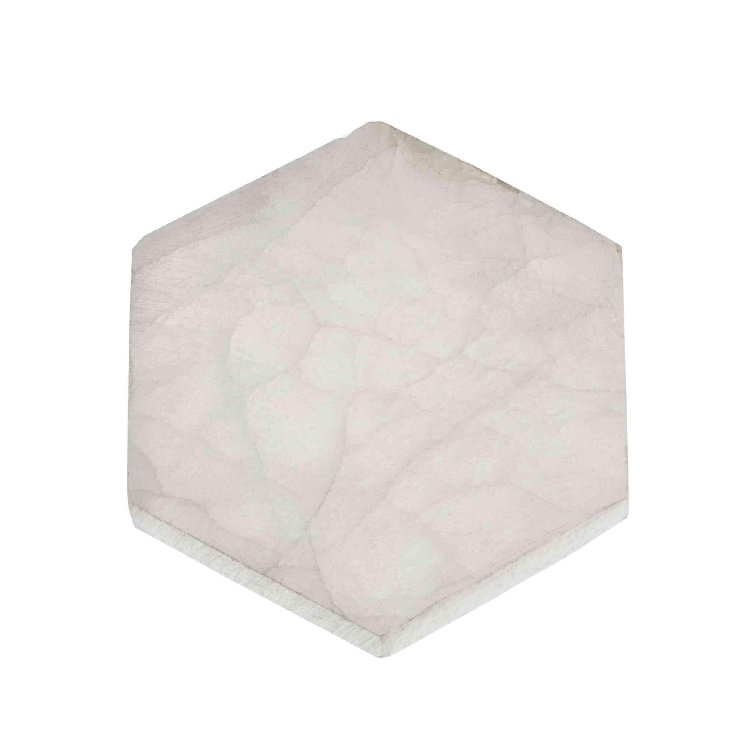 NKlaus Healing Crystals Selenit Hexagon Platte 12x10,5cm Heilstein