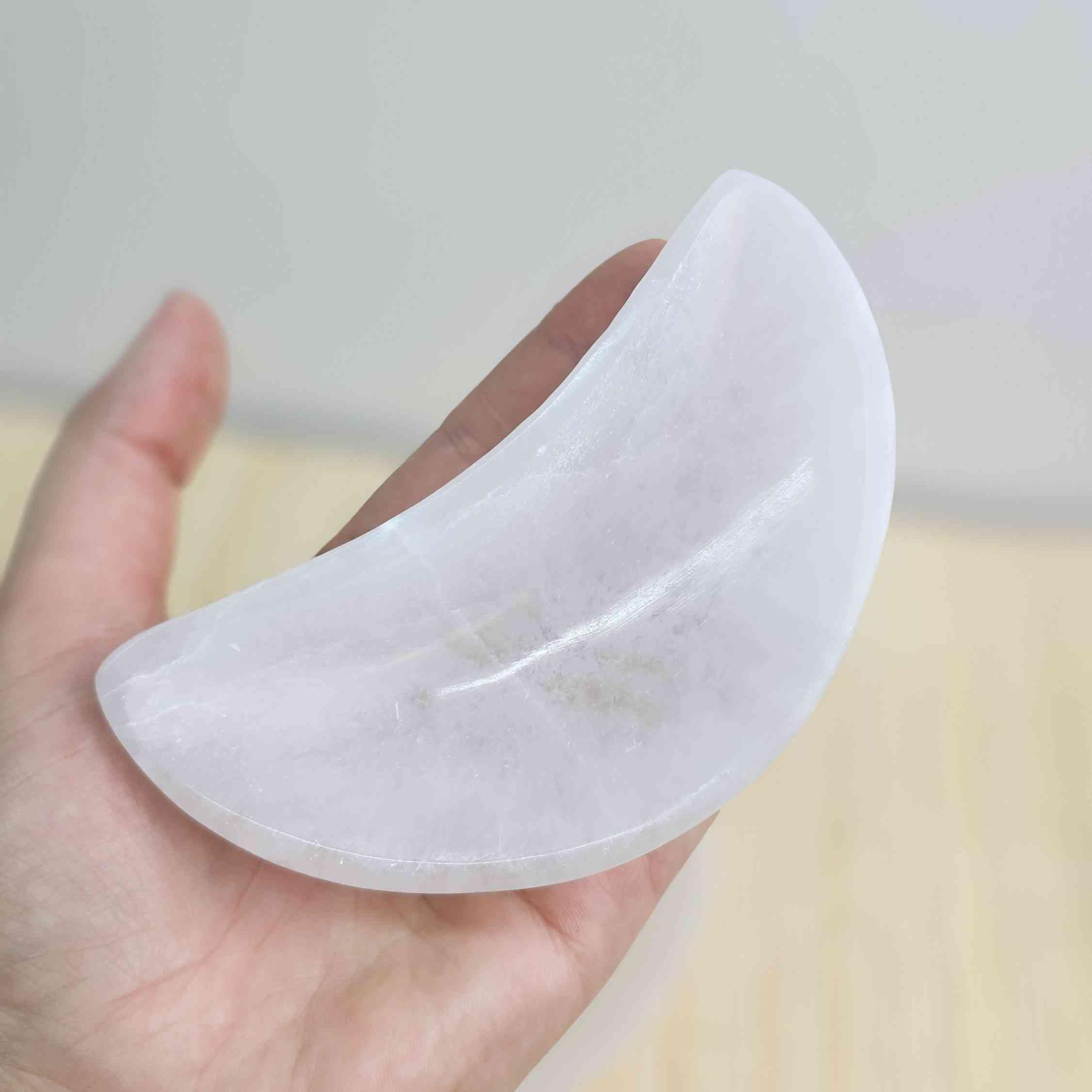 NKlaus HEALING CRYSTALS Selenit Schale Mond 11cm Heilsteine