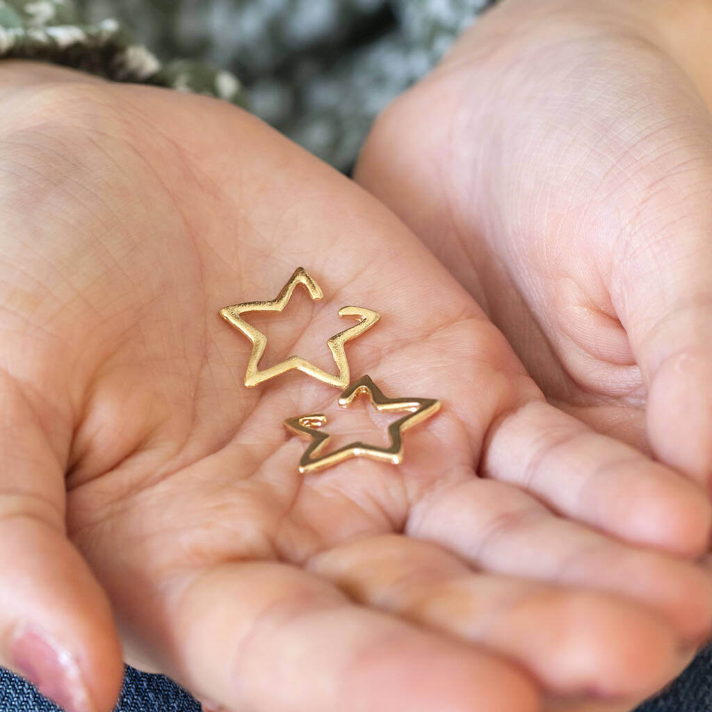 Joy by Corrine Smith Star Ear Cuffs Ohrklemmen Gold matt
