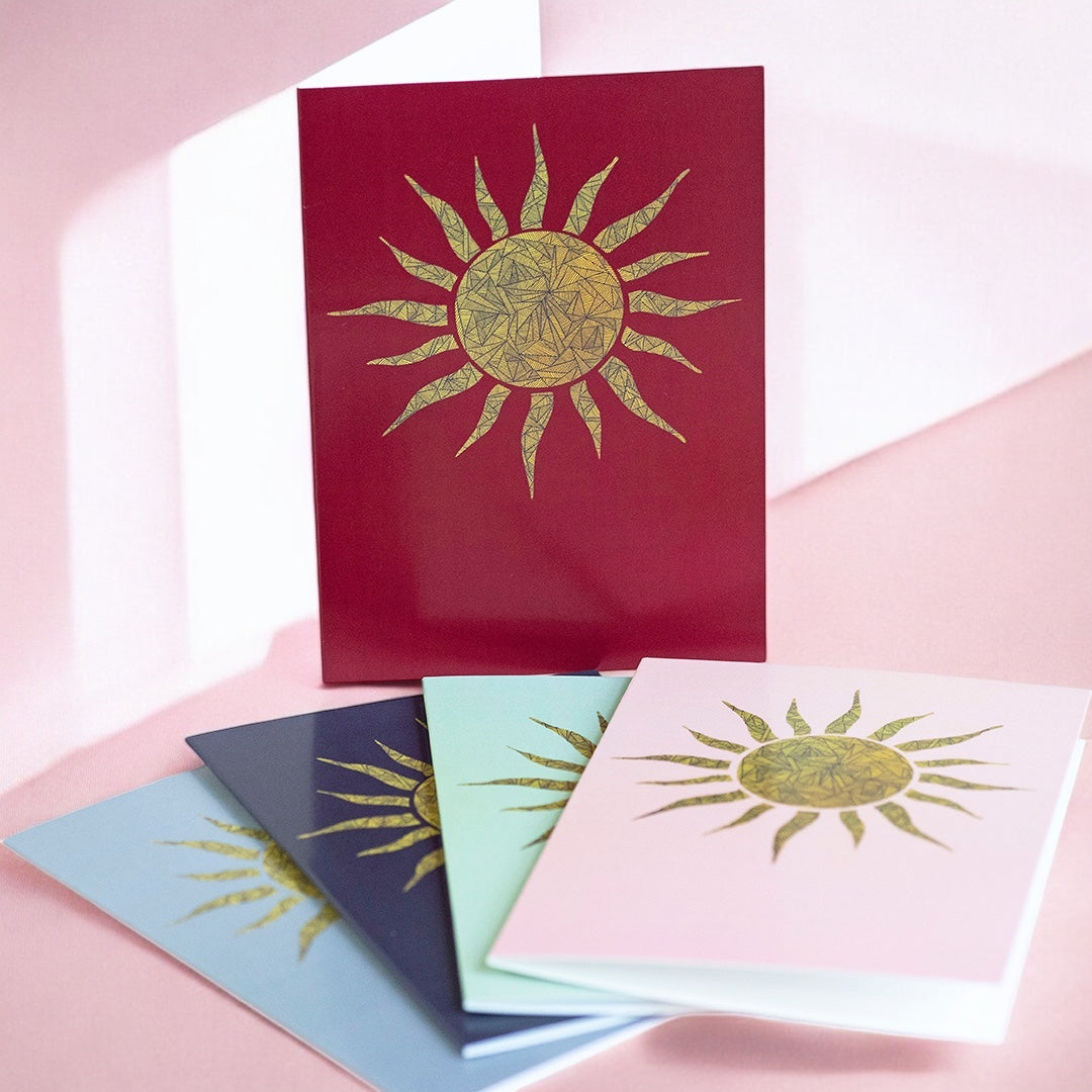Joy by Corrine Smith Sun Grusskarten 5er Set A6 blanko