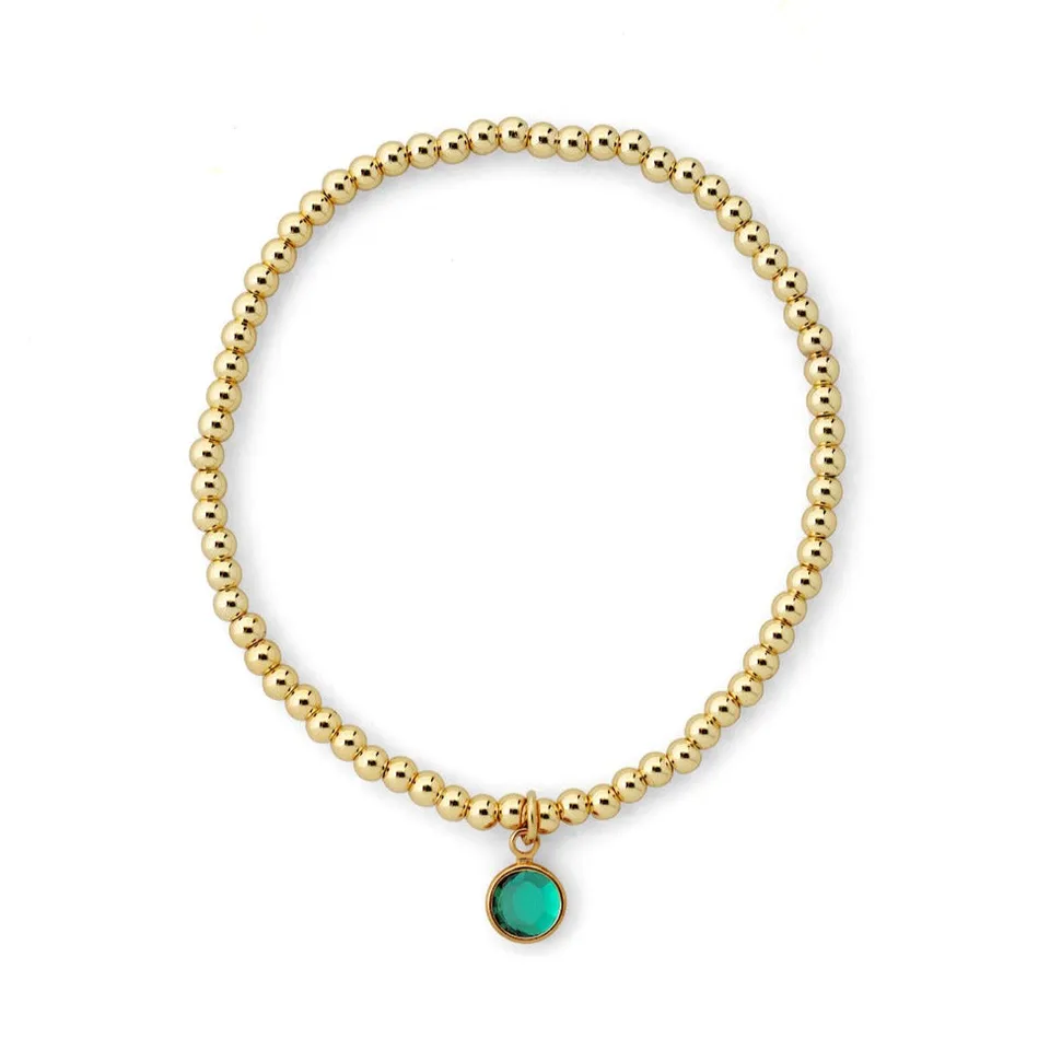 Joy by Corrine Smith Mai Armband Gold Smaragd Geburtsstein