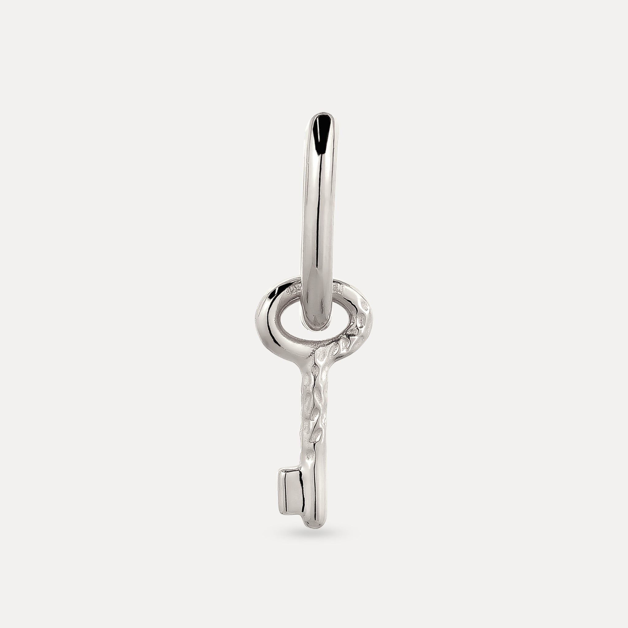 Stilnest Key Creole Single Ohrring Gold Vermeil