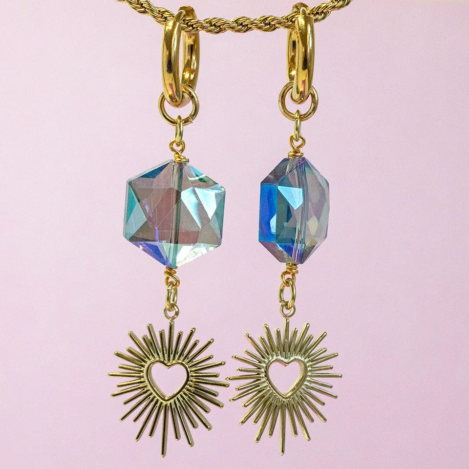 Joy by Corrine Smith Cosmic Heart Ohrringe Gold Limited