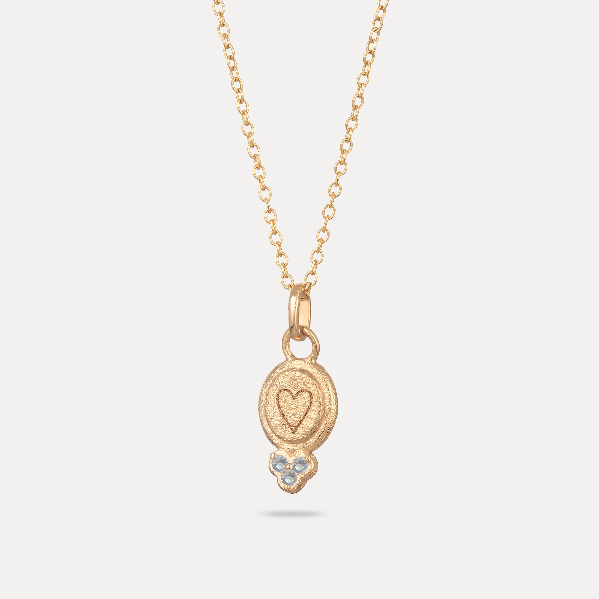 Stilnest Trinity Emblem Anhänger Aquamarin 585 Gold