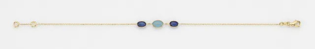 Eugen Rühle Armbänder 37.4900 Aquamarin Saphir Armband 585 Gelbgold