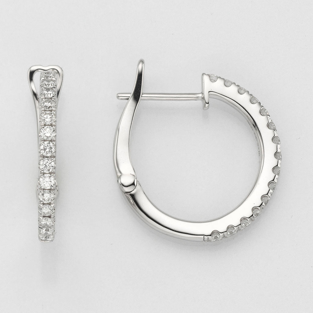 Eugen Rühle Klappcreolen 0,62ct WSI Ohrringe 20mm 585 Gelbgold