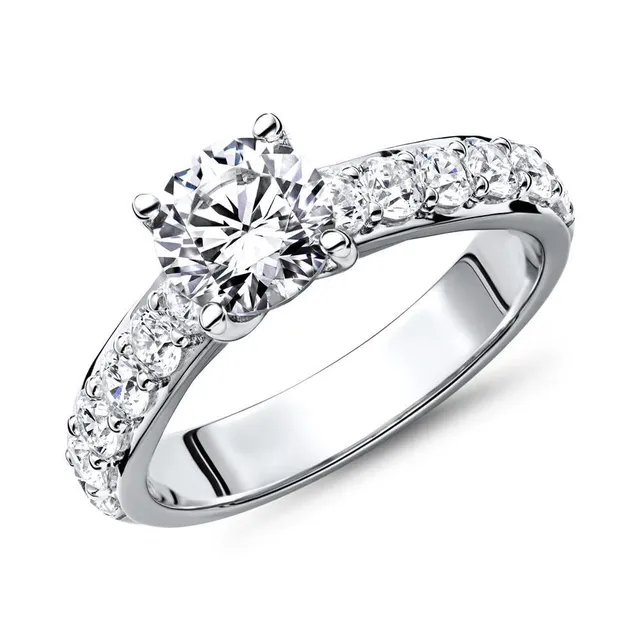 JEWLIX Verlobungsring Silber 925 Zirkonia Größe 54