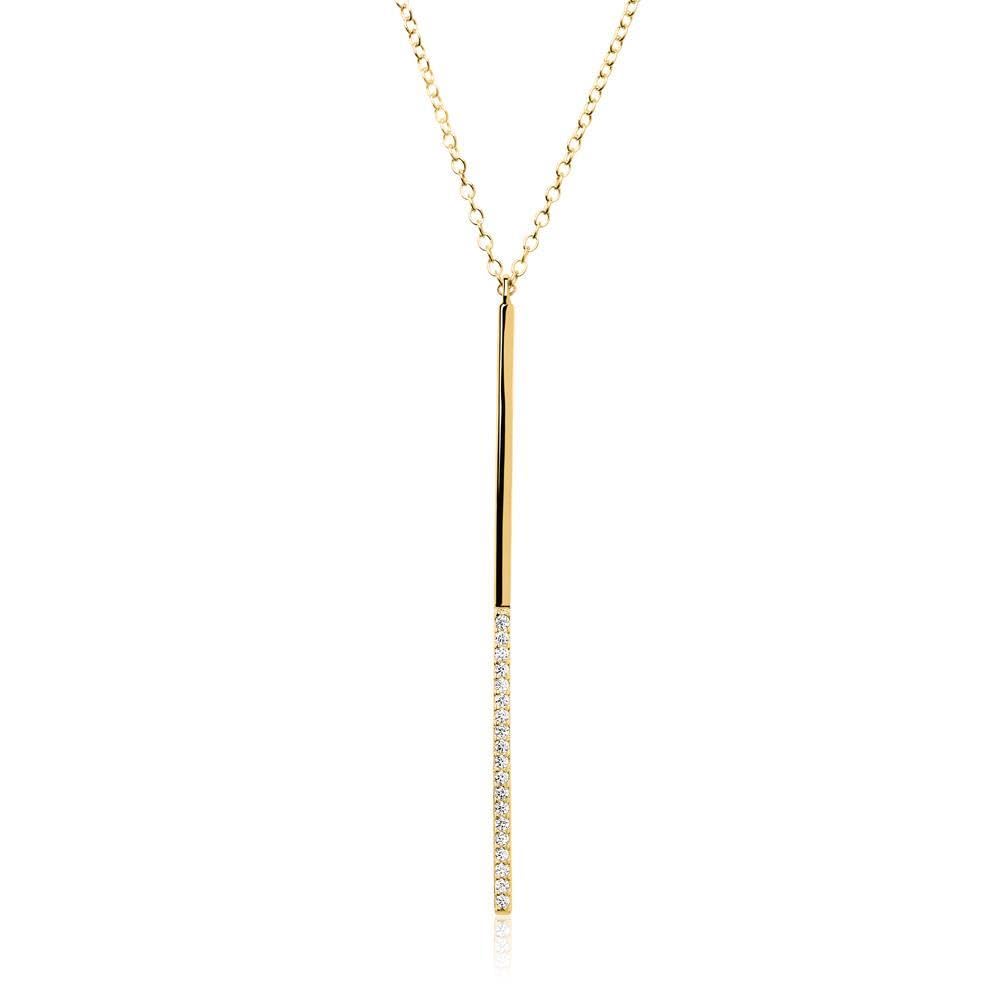 JEWLIX Ketten mit Anhänger SN0361 Halskette Gold mit Zirkonia