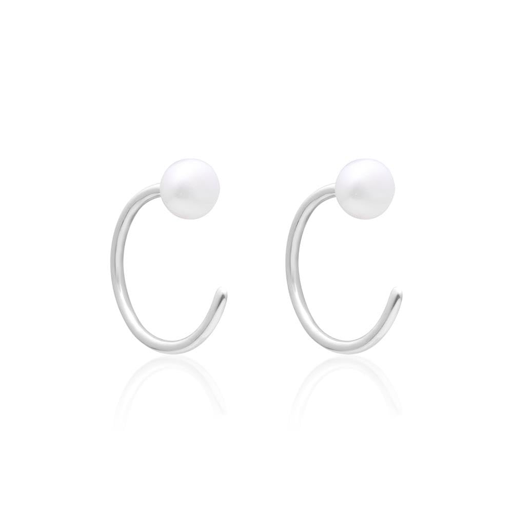 JEWLIX Ohrstecker Ear Cuffs Perle 925 Silber Süßwasserperle Paar