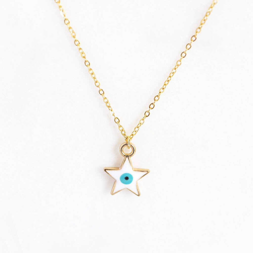 Joy by Corrine Smith Evil Eye Halskette Stern Gold