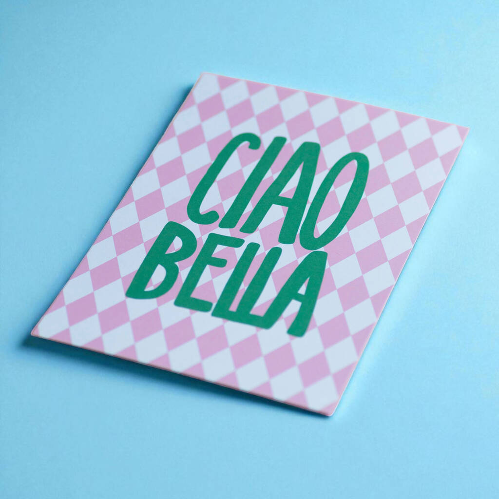 Joy by Corrine Smith Ciao Bella Italian Pink A5 Print Poster