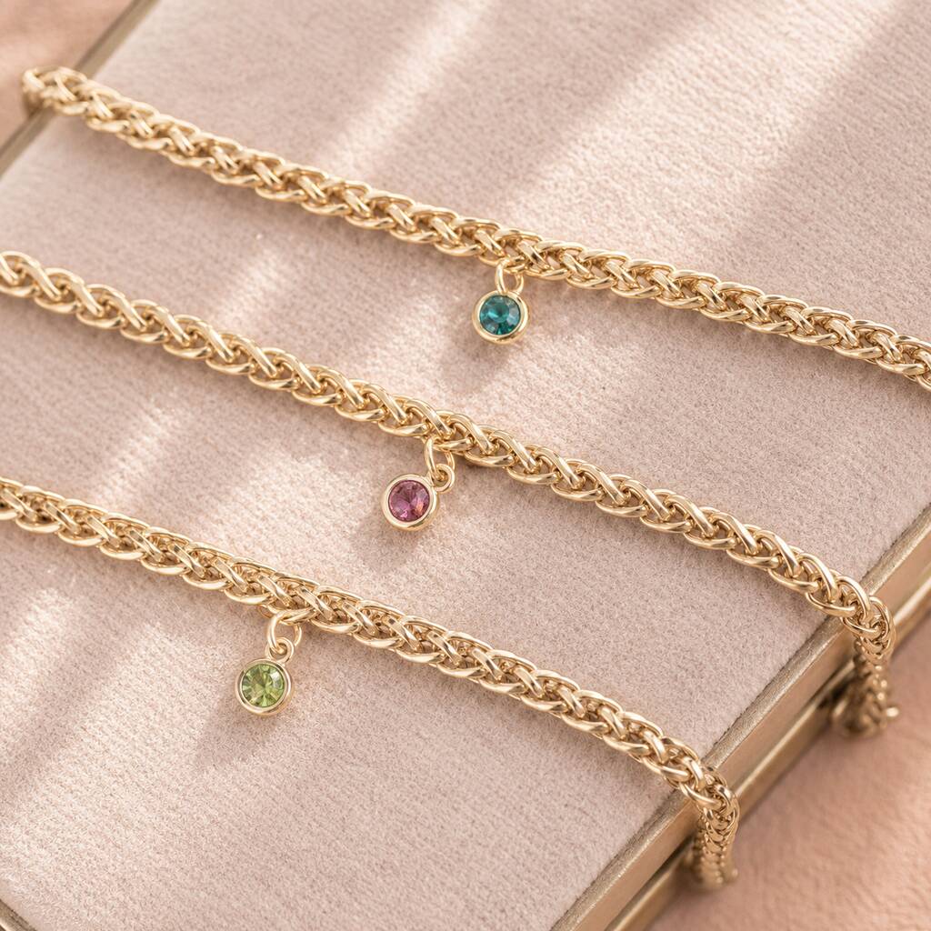 Joy by Corrine Smith Rope Chain Armband Gold Geburtsstein
