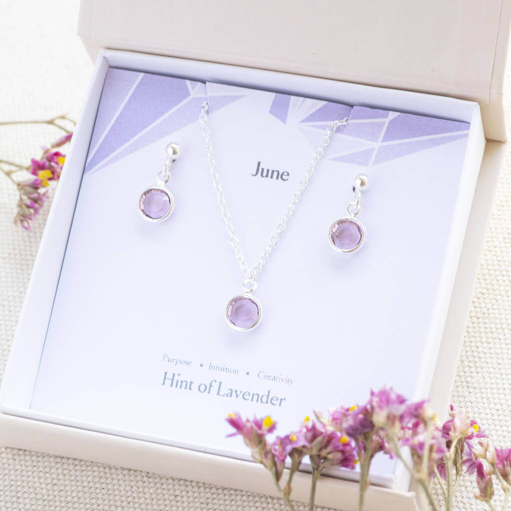 Joy by Corrine Smith June Birthstone Schmuckset Hellamethyst Gold