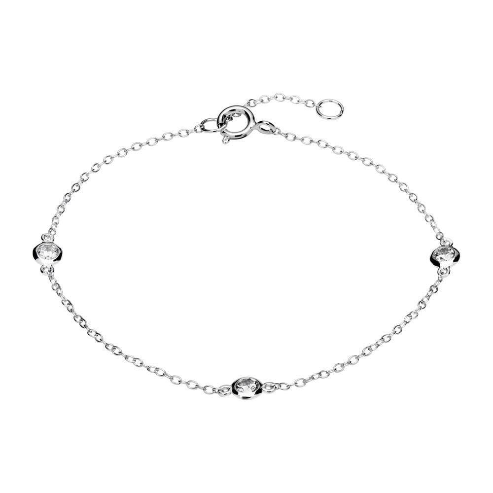 JEWLIX ID-Armbänder Armband 925er Sterlingsilber Zirkonia