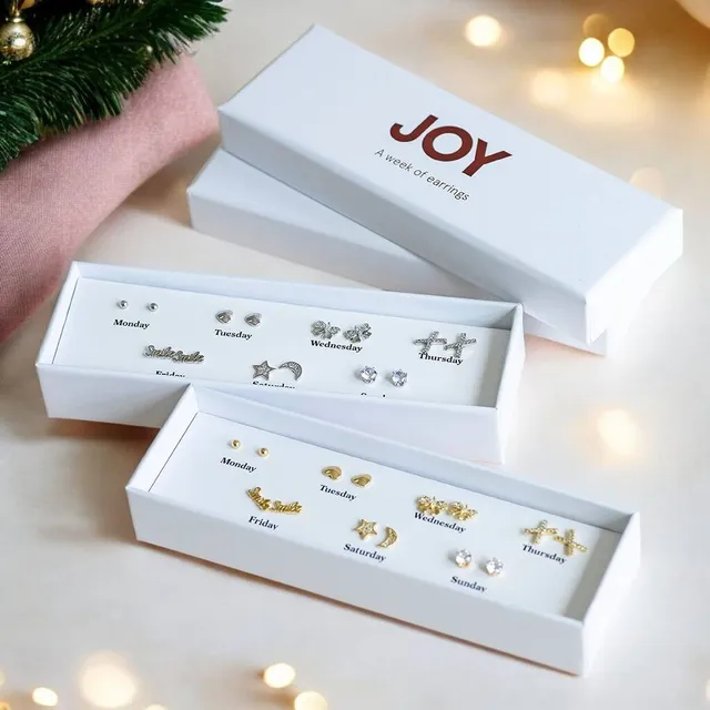 Joy by Corrine Smith Week Ohrringe Ohrstecker-Set 7 Paar Gold