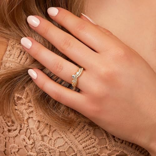 JEWLIX Damenring Sterlingsilber gold Zirkonia Gr.54