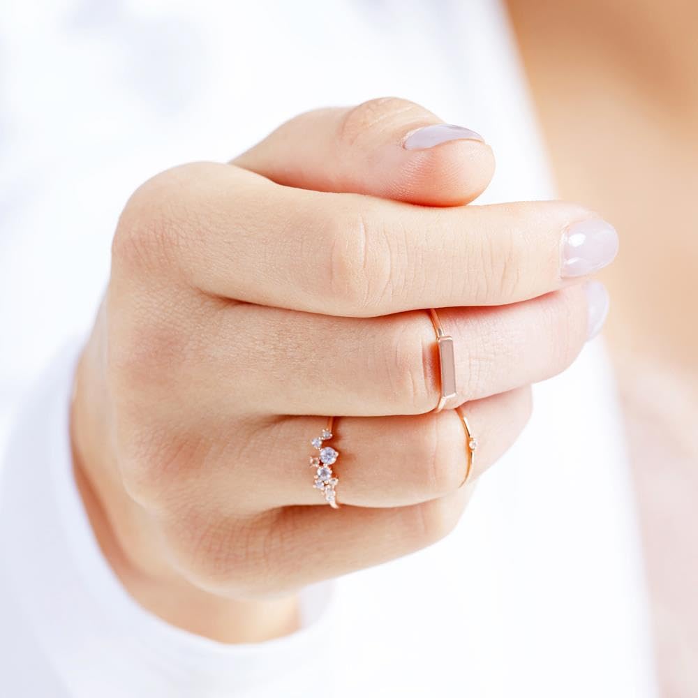 JEWLIX Ring Silber 925 rosévergoldet Zirkonia Gr. 52
