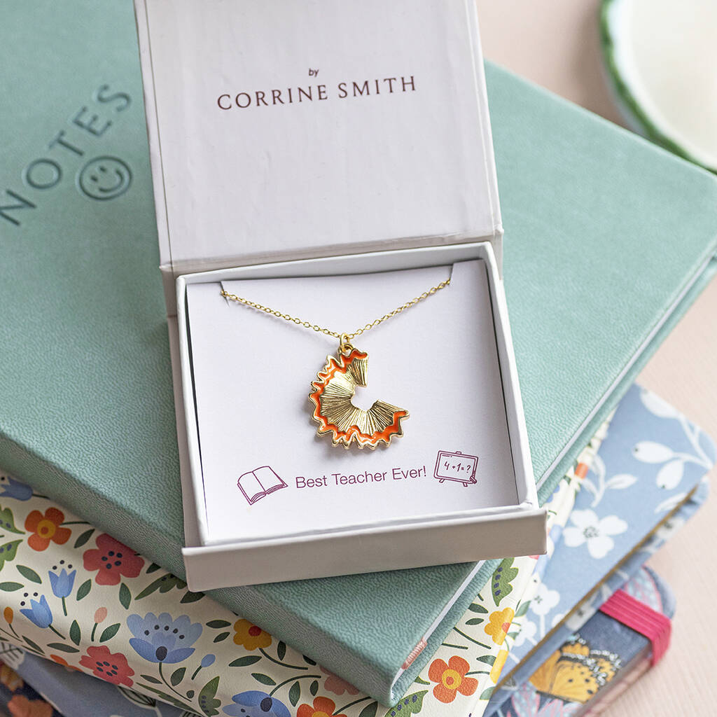 JOY by Corrine Smith Pencil Halskette Gold Lehrer Geschenk