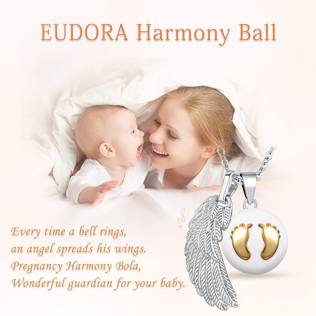 Eudora Harmony Bola Klangkugel Halskette Pierre 114,3 cm Seil