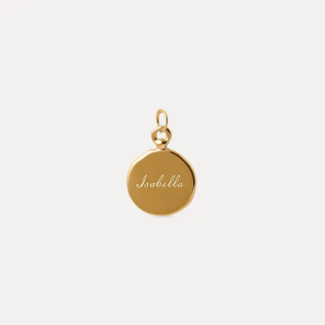 Stilnest Fluid Medallion Anhänger Hochglanz Gold Vermeil