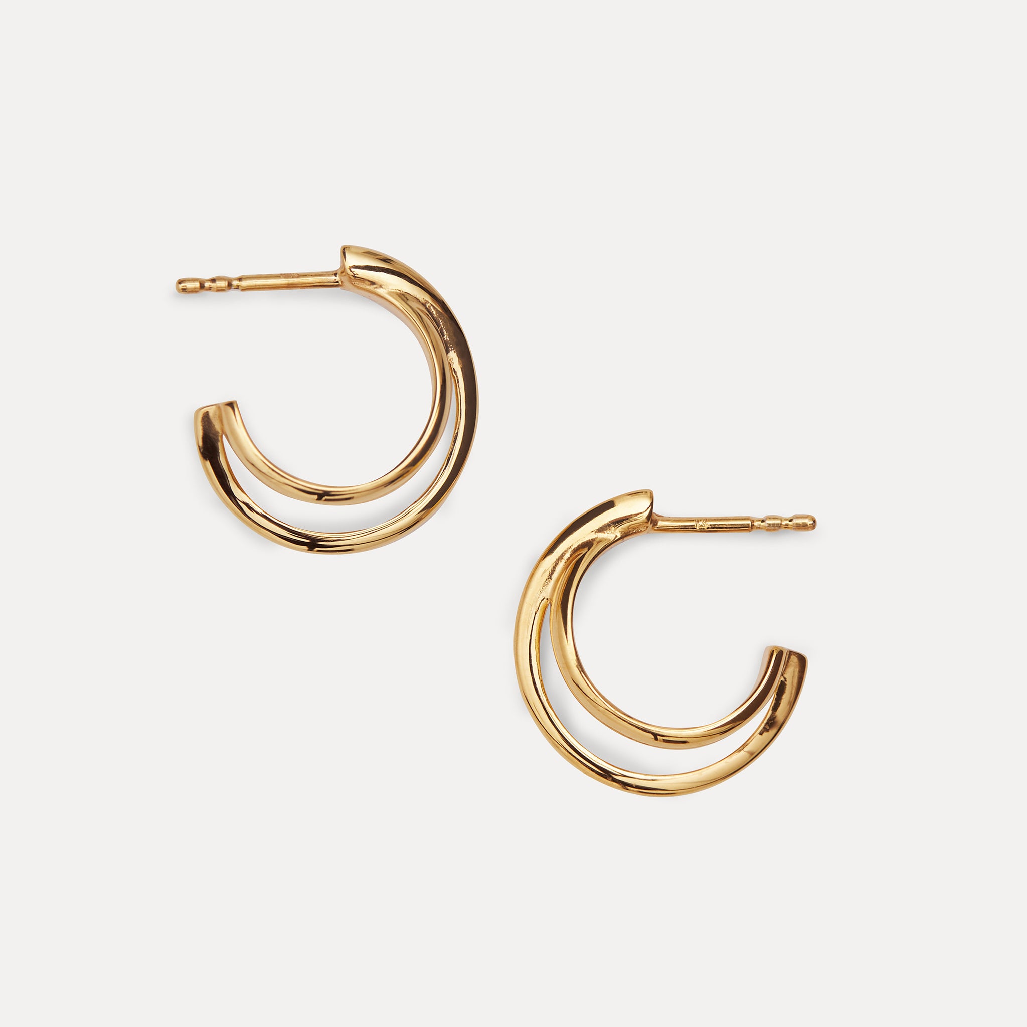 Stilnest Wrap Creolen Gold Vermeil 925 Silber