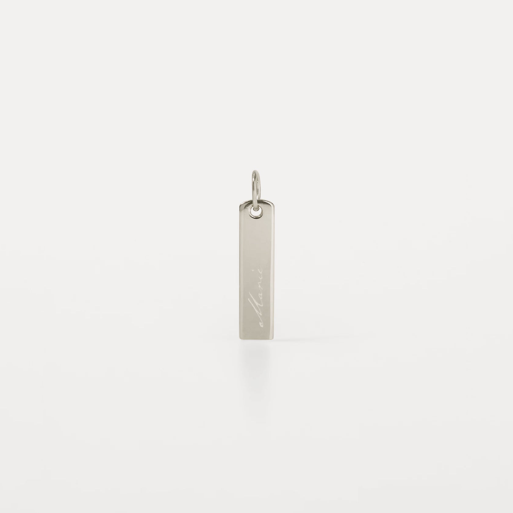 Stilnest Engravable Bar Anhänger 15x4 mm 24k Vermeil gravierbar