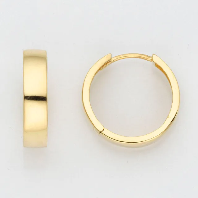 Eugen Rühle Scharnier-Creolen 4mmx15mm Ohrringe 585 Gelbgold