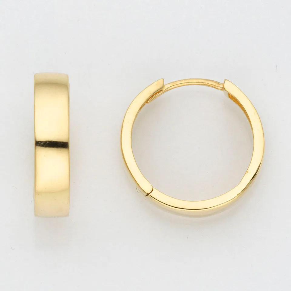 Eugen Rühle Scharnier-Creolen 4mmx15mm Ohrringe 585 Gelbgold