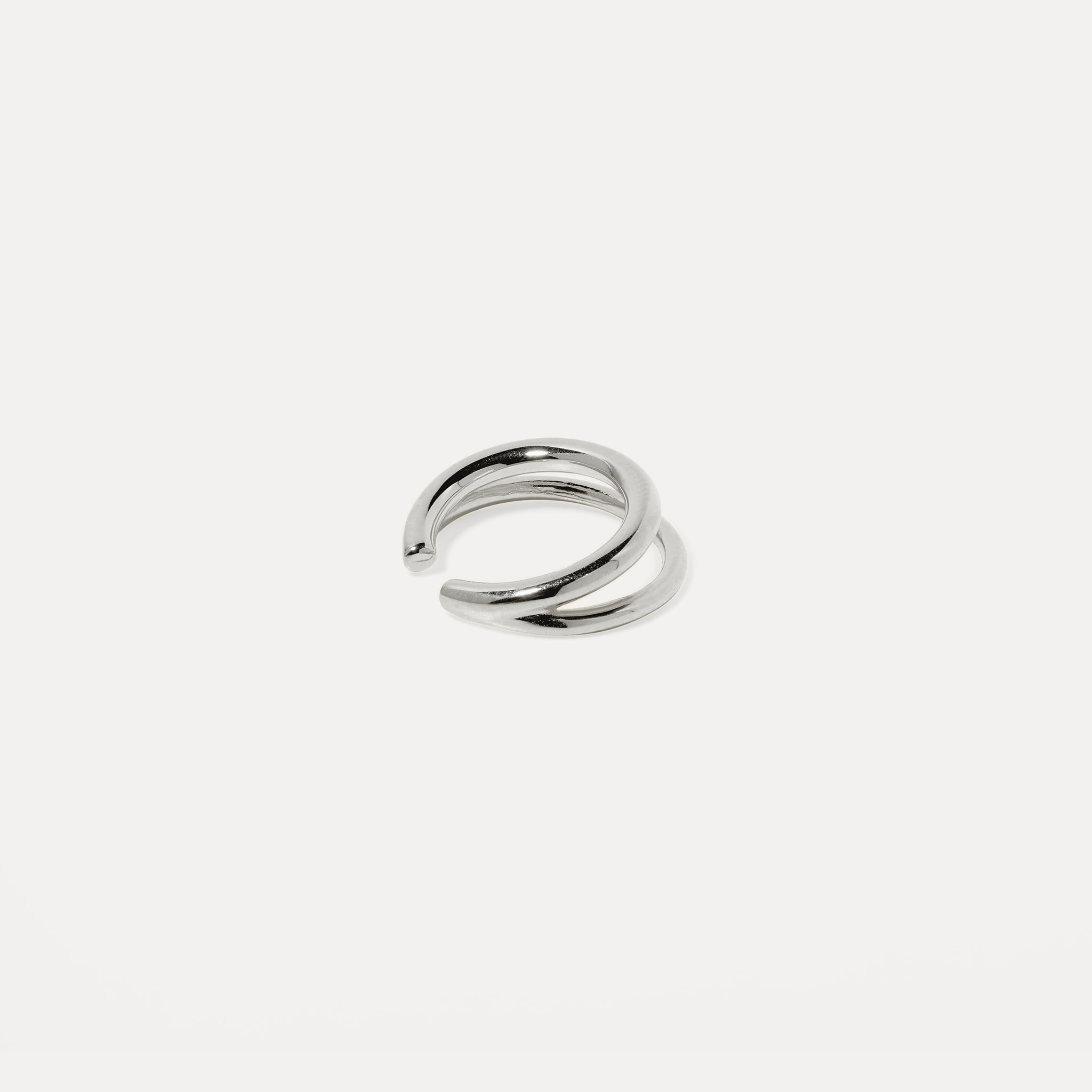 Stilnest Duo Ear Cuff Ohrringe 24k Gold Vermeil Ohrklemme