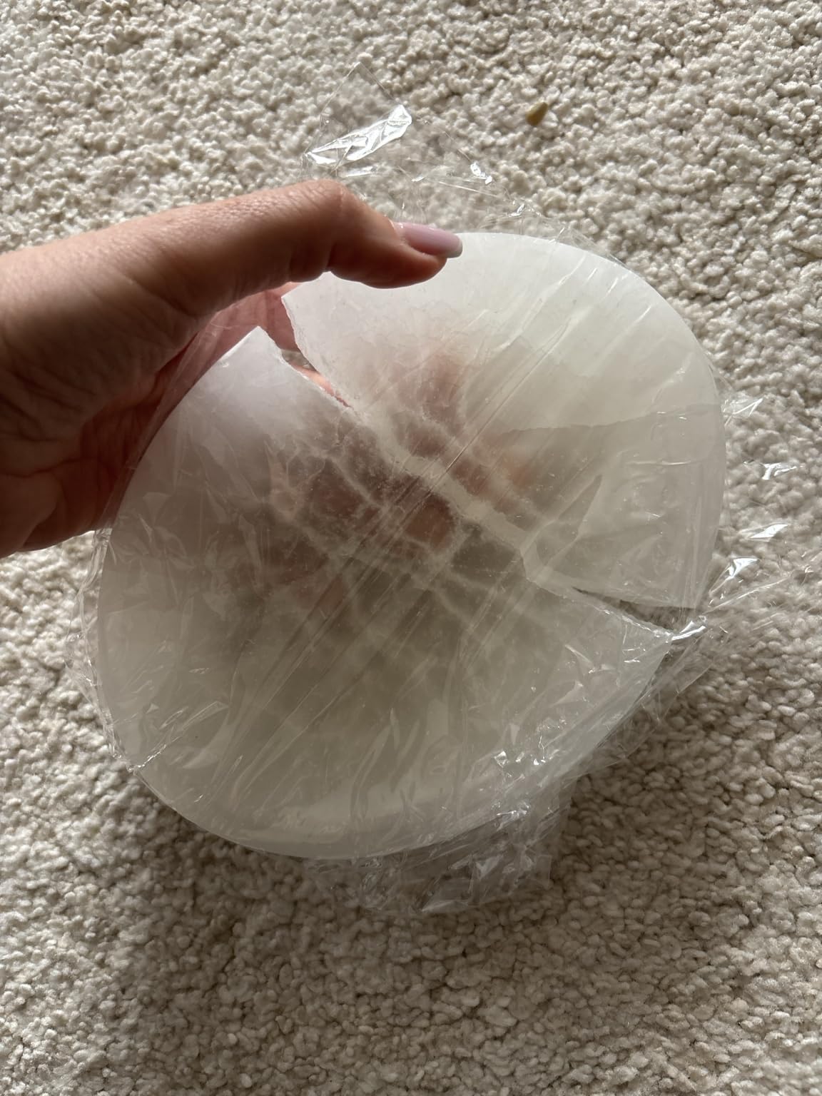 NKlaus Healing Crystals Selenit-Schale oval 15,5cm Reinigung