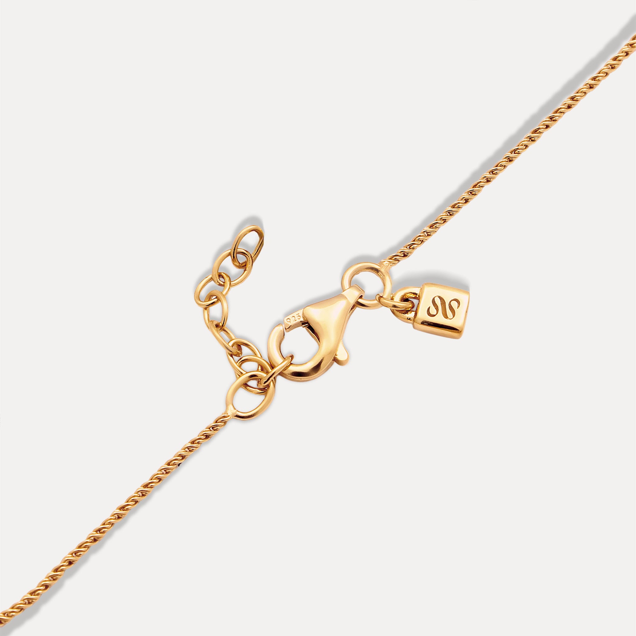 Stilnest Spiral Dainty Chain Armband 24k Gold Vermeil