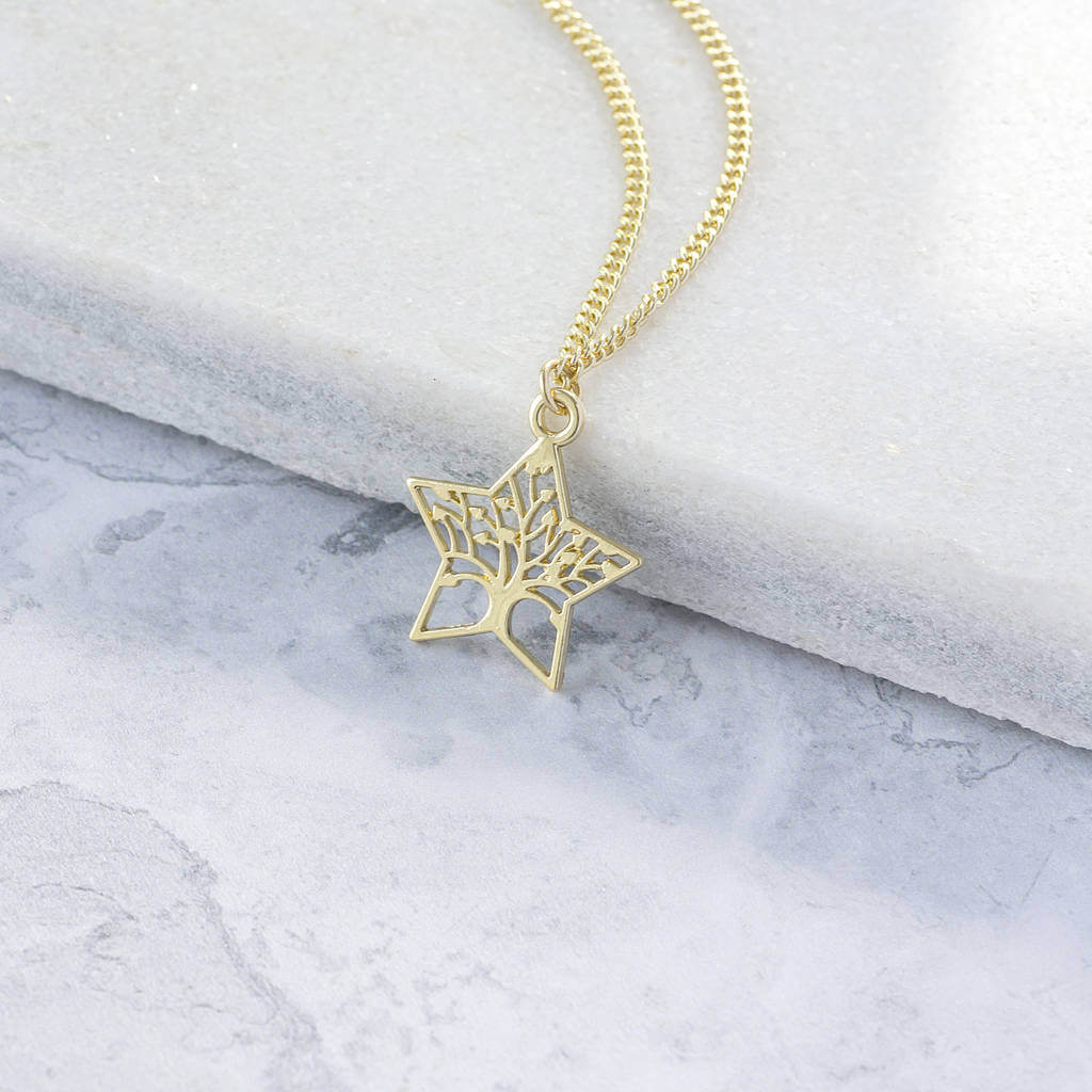 Joy by Corrine Smith Tree of Life Star Halskette Gold