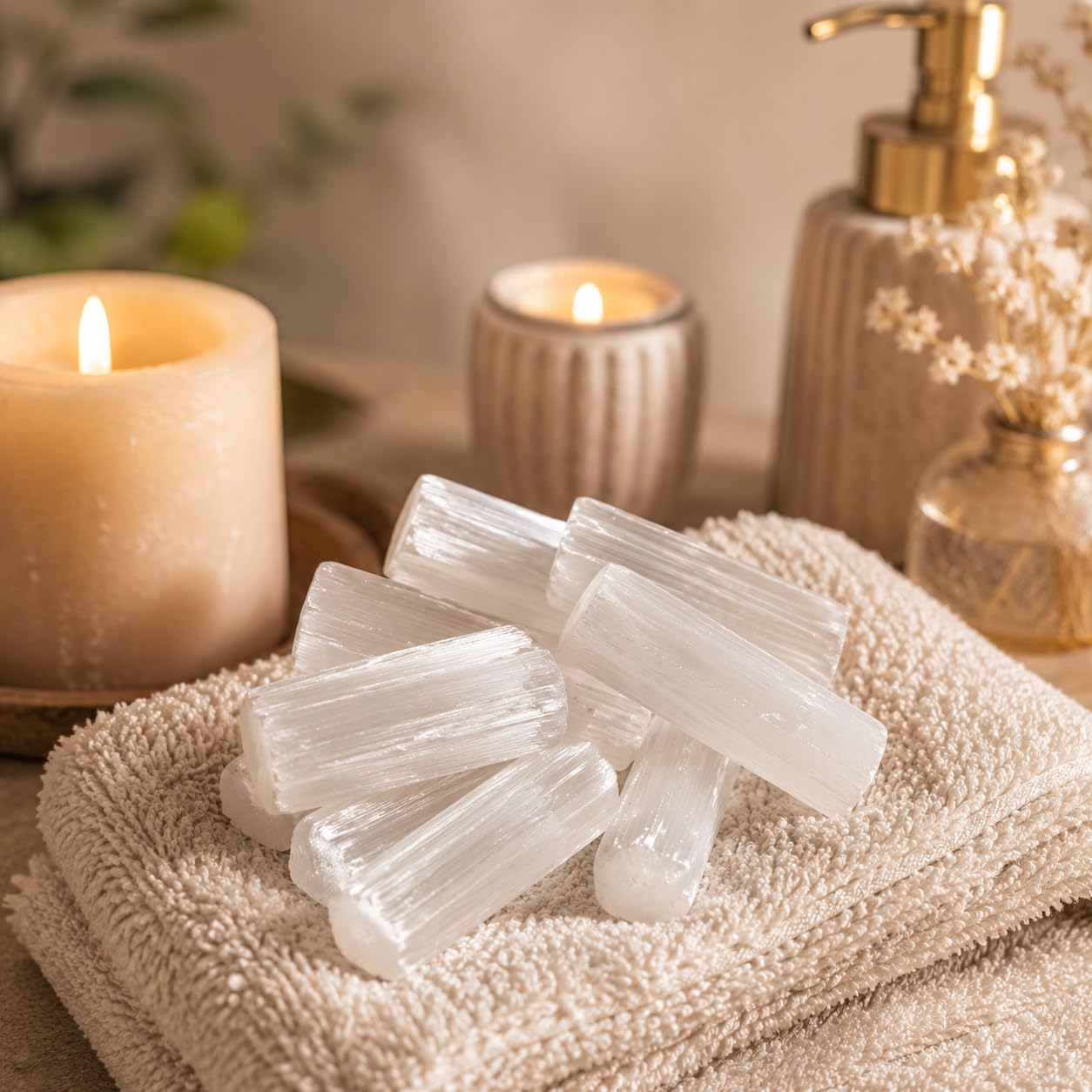 NKlaus Healing Crystals Selenit Rohstäbchen 900 g Meditation