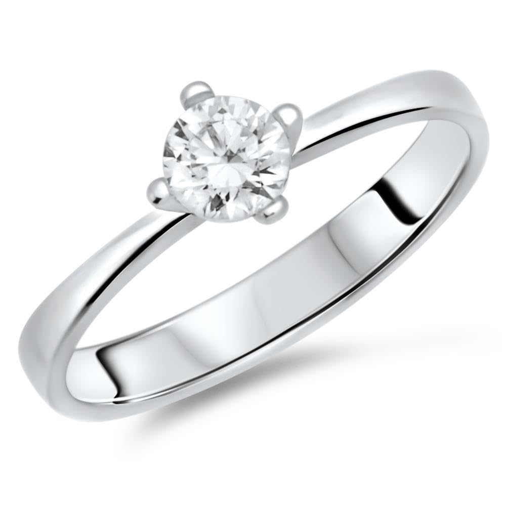 JEWLIX VR0008 Verlobungsring 925 Silber Zirkonia 4 mm
