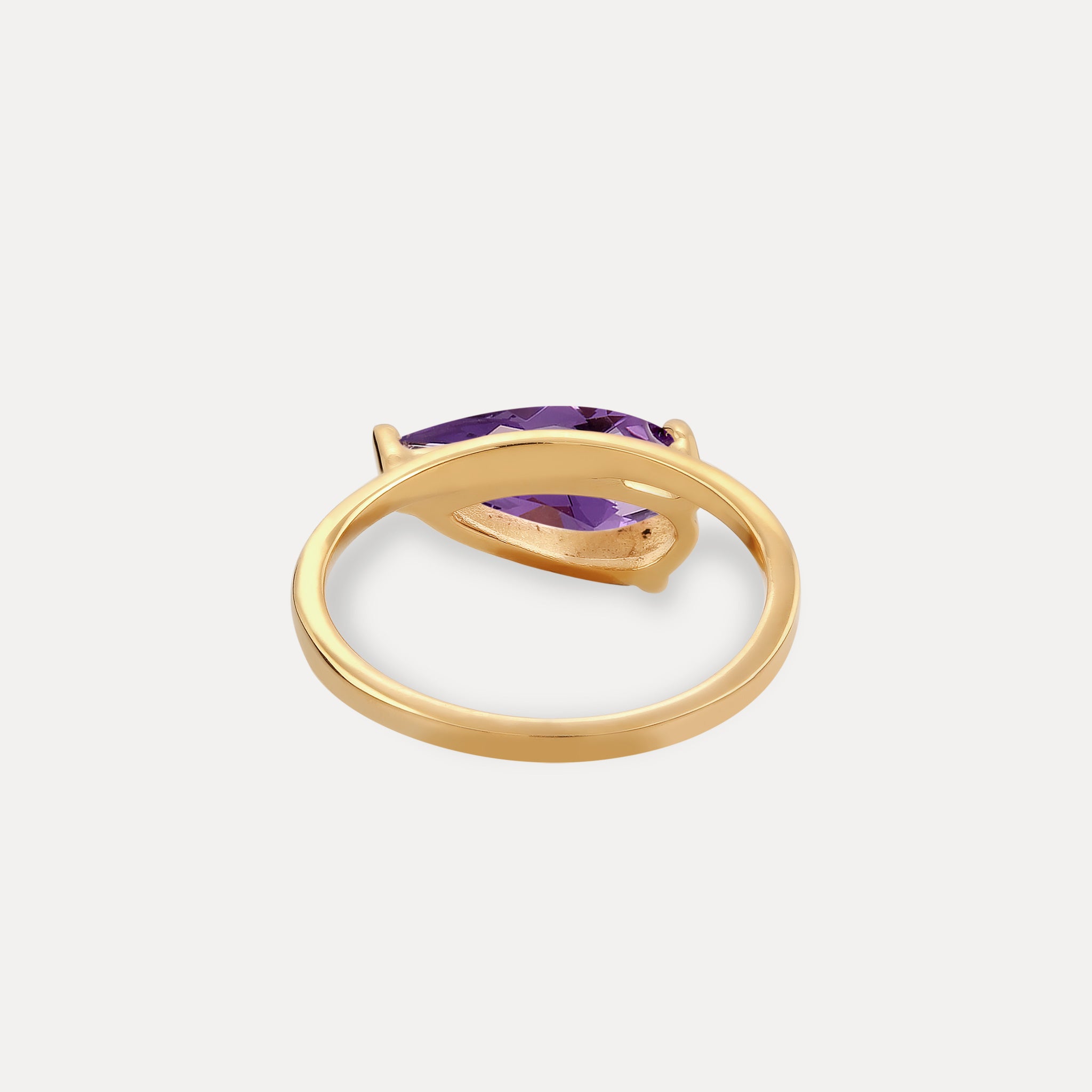 Stilnest Amethyst Balance Drop Ring Vermeil Gr.56