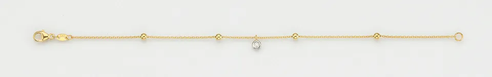Eugen Rühle Armband Ankerkette Brillant 0,03ct 585 Gold