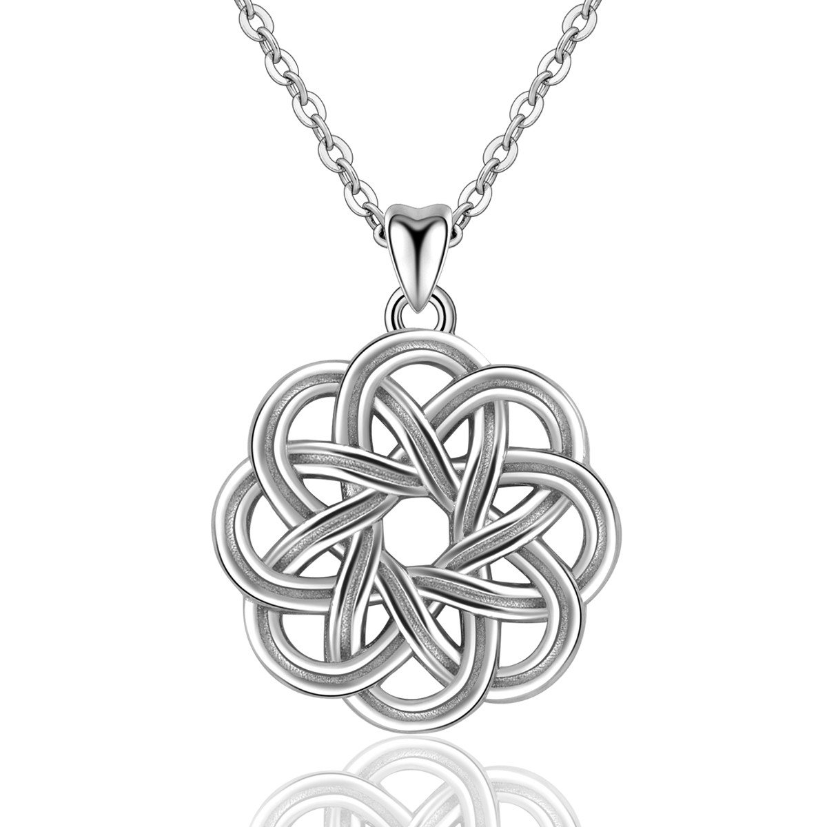 Eudora Harmony Bola Keltischer Knoten Kette 925 Silber 45,7cm
