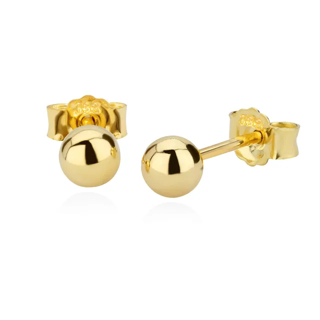 NKlaus Kugelohrstecker 333 Gelbgold 4,0mm Paar