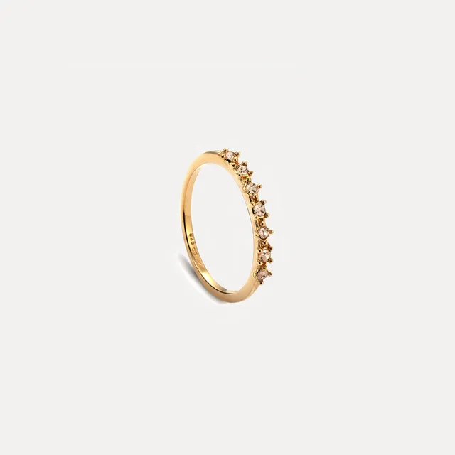 Stilnest Color Delight Ring Kristall gelb Gold Vermeil 52