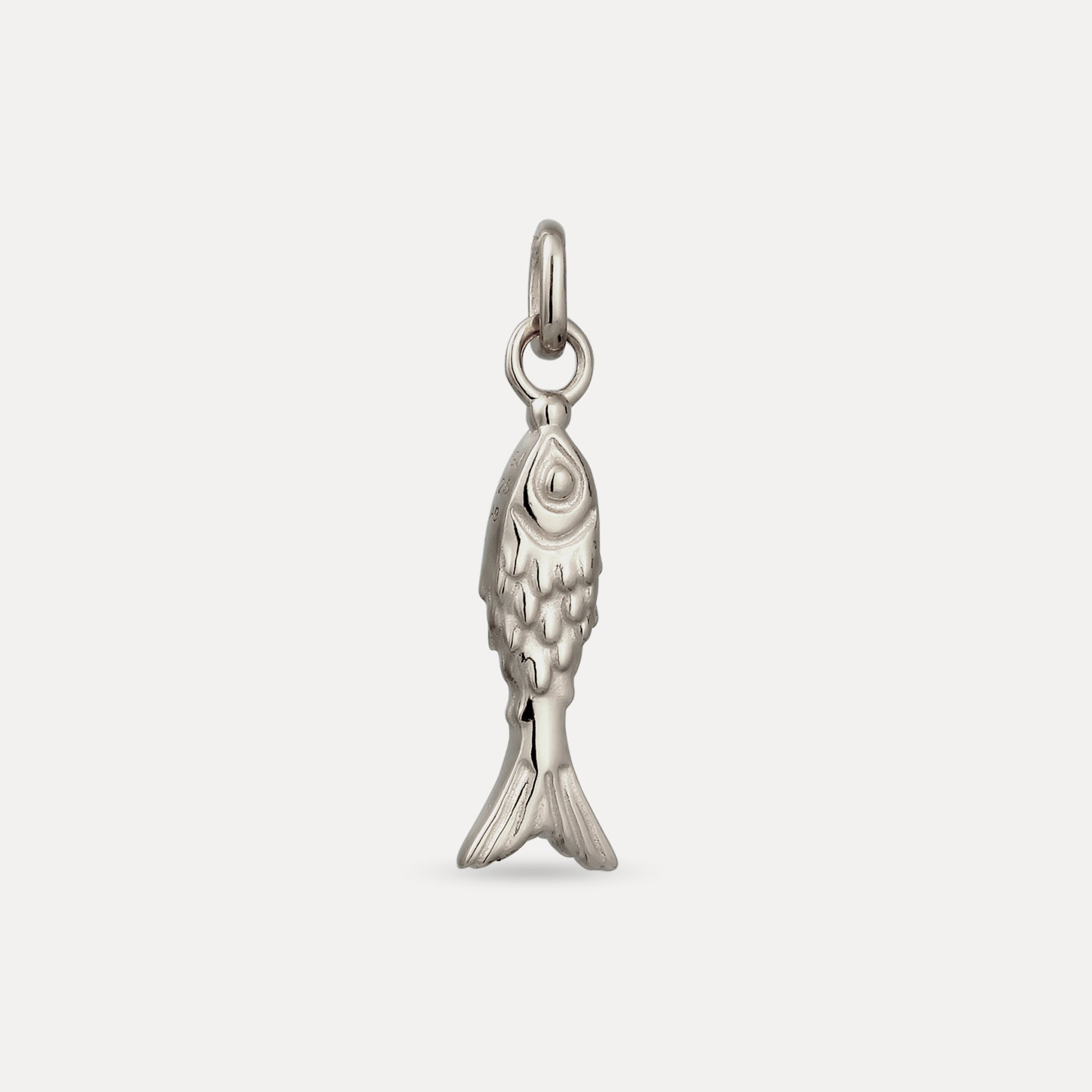 Stilnest Fish Charm Fisch Anhänger 24k Gold Vermeil Silber