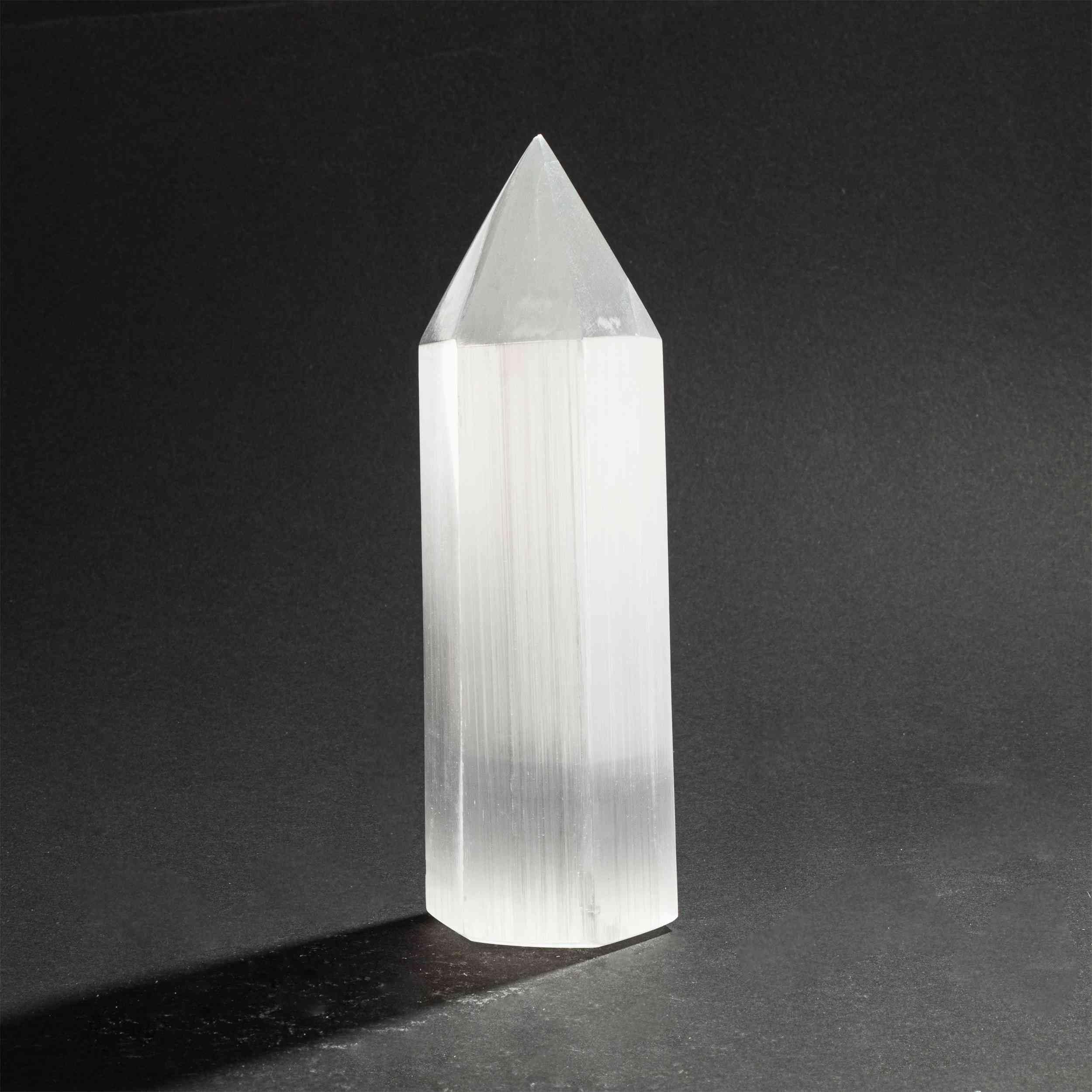 NKlaus Healing Crystals Selenit Pentagon Tower Turm 15cm