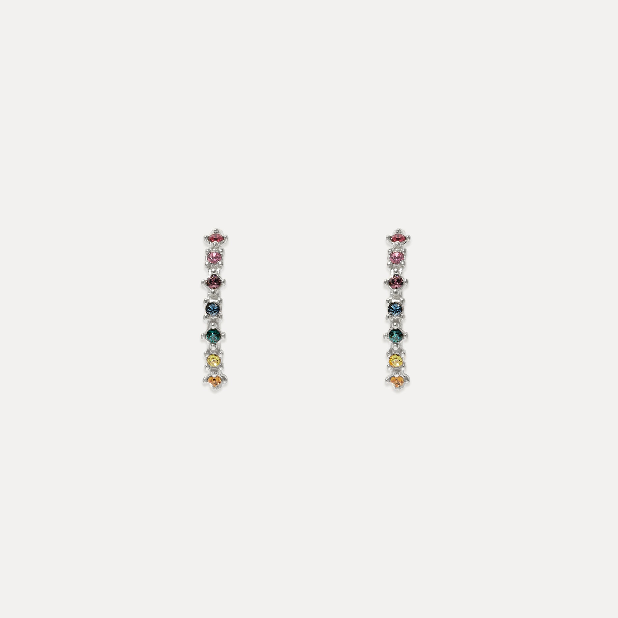 Stilnest Rainbow Delight Ohrhänger 24k Gold Vermeil 18mm bunt