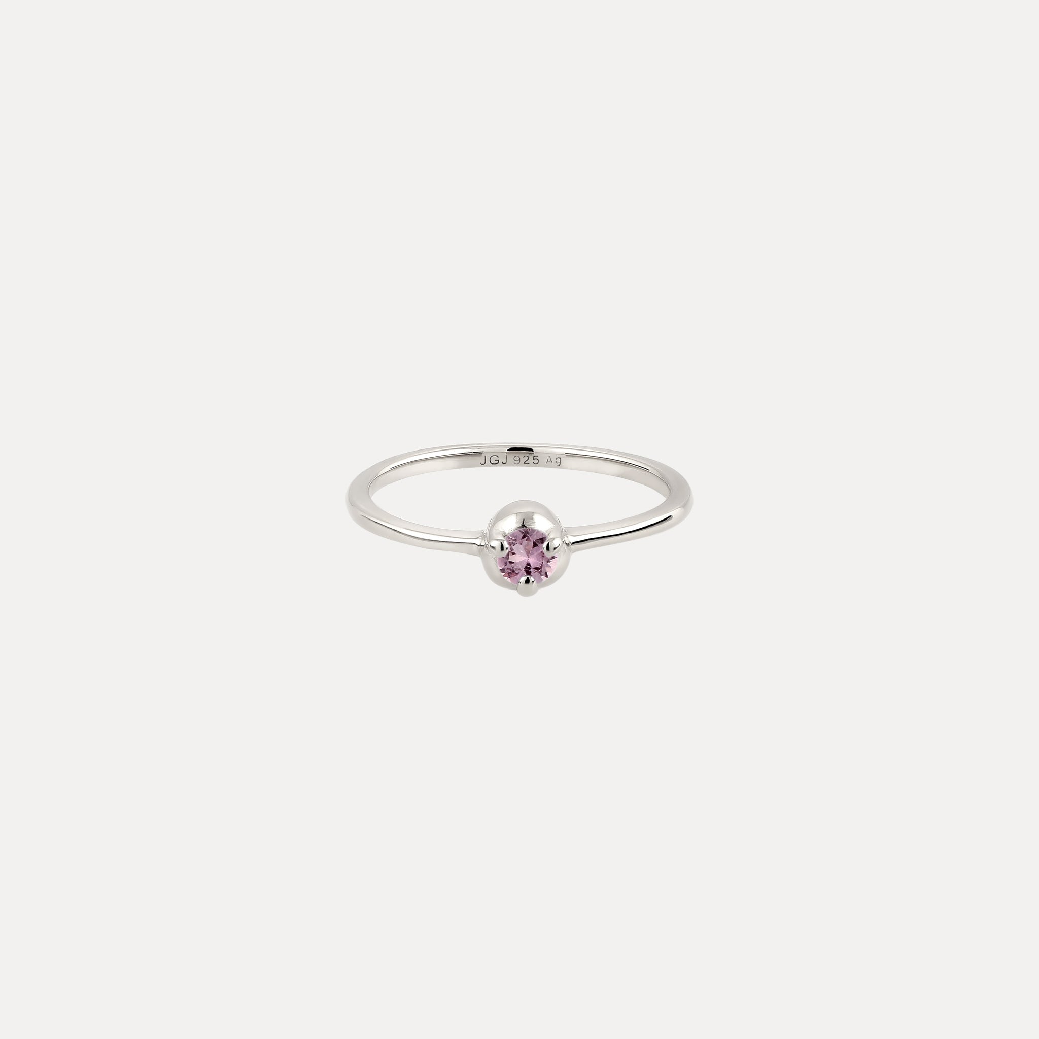 Stilnest Mini Birthstone Ring 925 Silber Geburtsstein Solitär