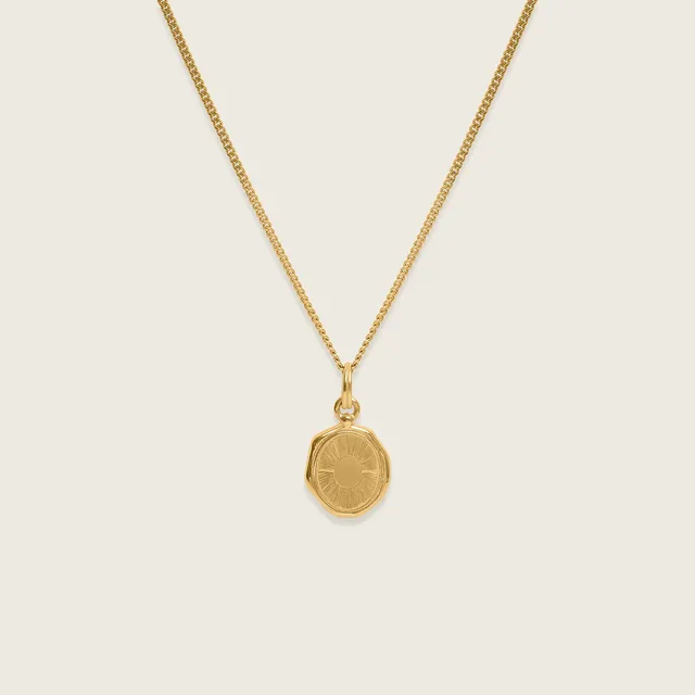 Stilnest Sun Seal Kette Halskette Gold Vermeil 45cm