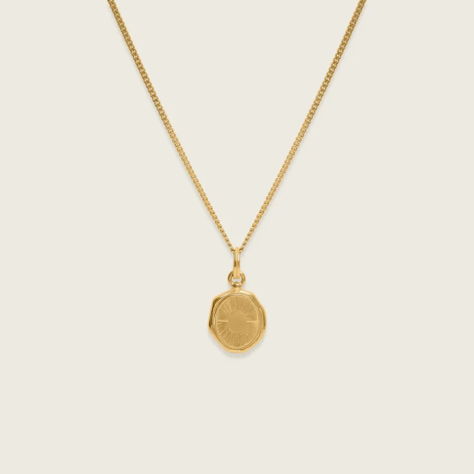Stilnest Sun Seal Kette Halskette Gold Vermeil 45cm