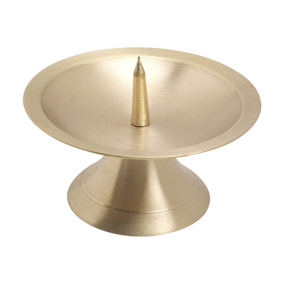 NKlaus Scheibenleuchter Messing goldmatt Dornleuchter Ø 9 cm