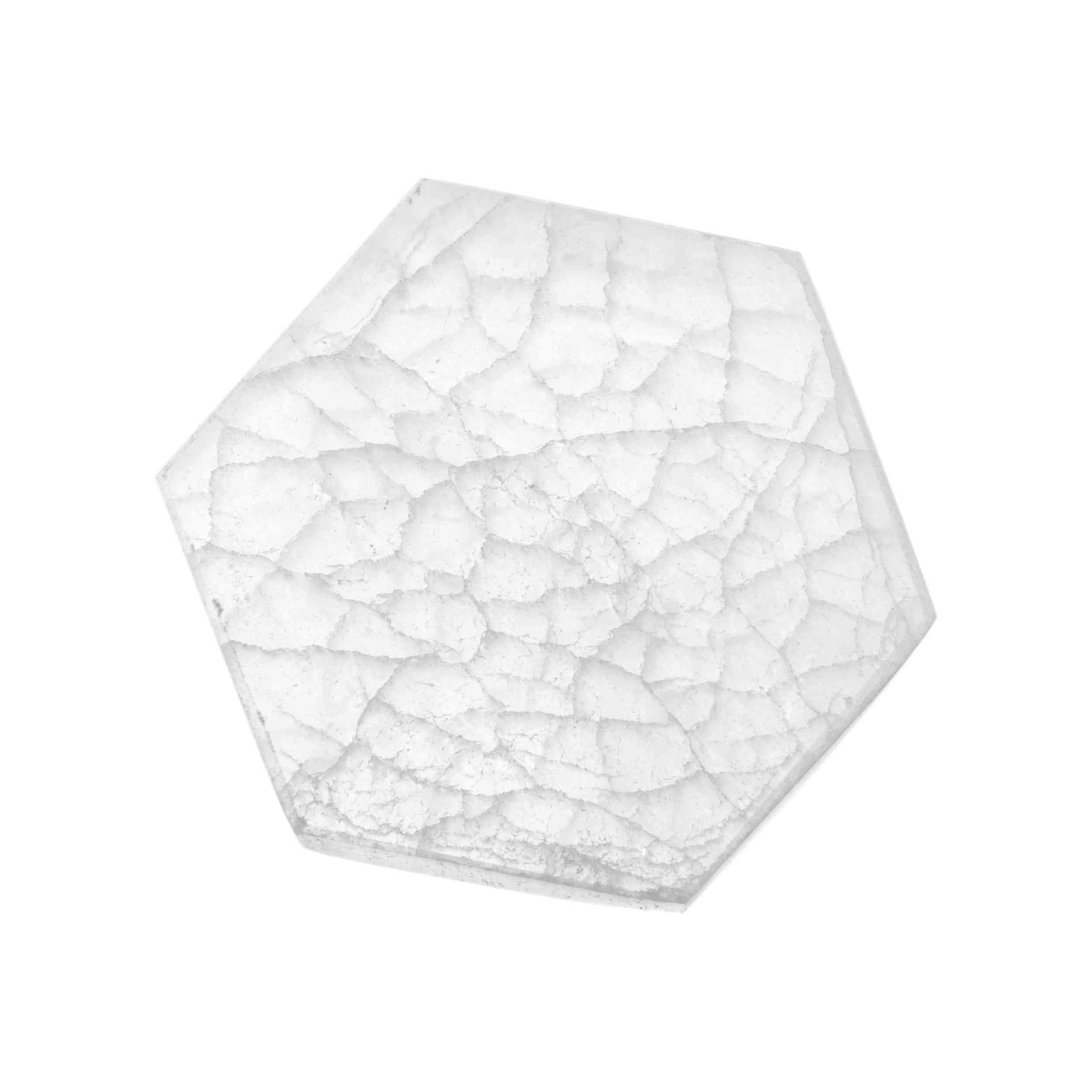 NKlaus Healing Crystals Selenit Platte 8x7 cm Sechseck Ladeplatte