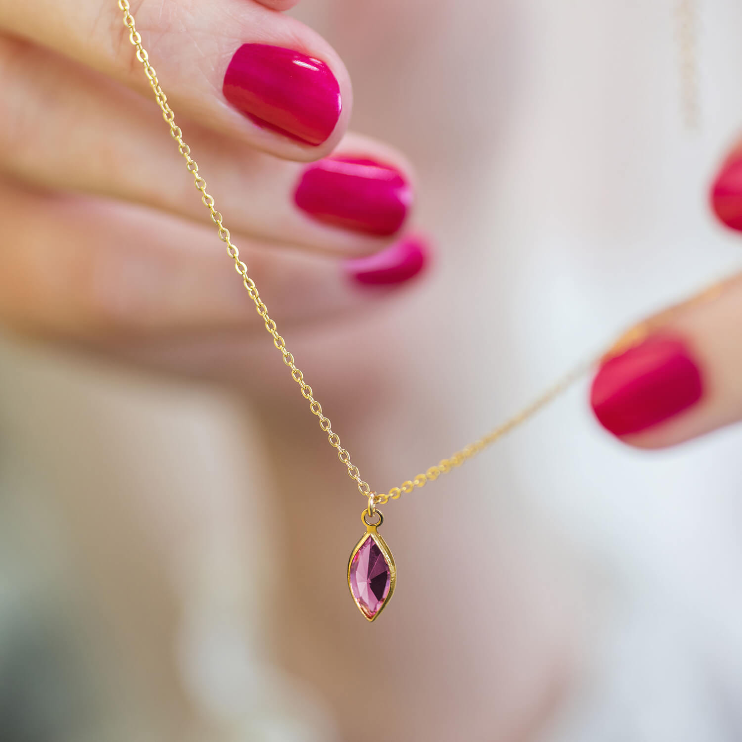 Joy by Corrine Smith Marquise Swarovski Halskette Gold