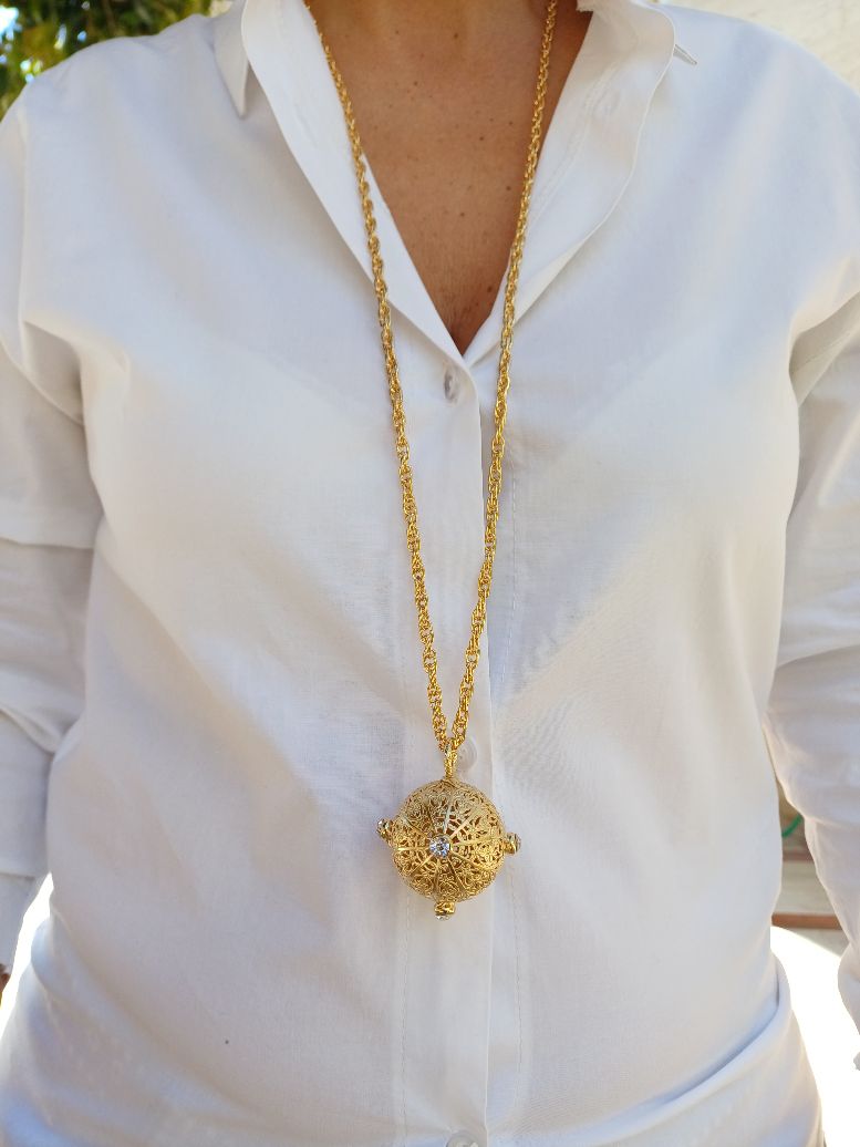 Alevá Bijoux Mina Anhänger Gold 4,5 cm